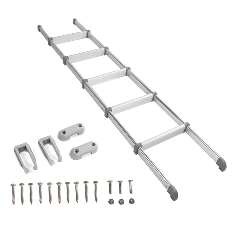 HEYRV Motorhome Accessories Parts Reinforced Aluminum Alloy 5 Steps Indoor Anti-Skid RV Ladder