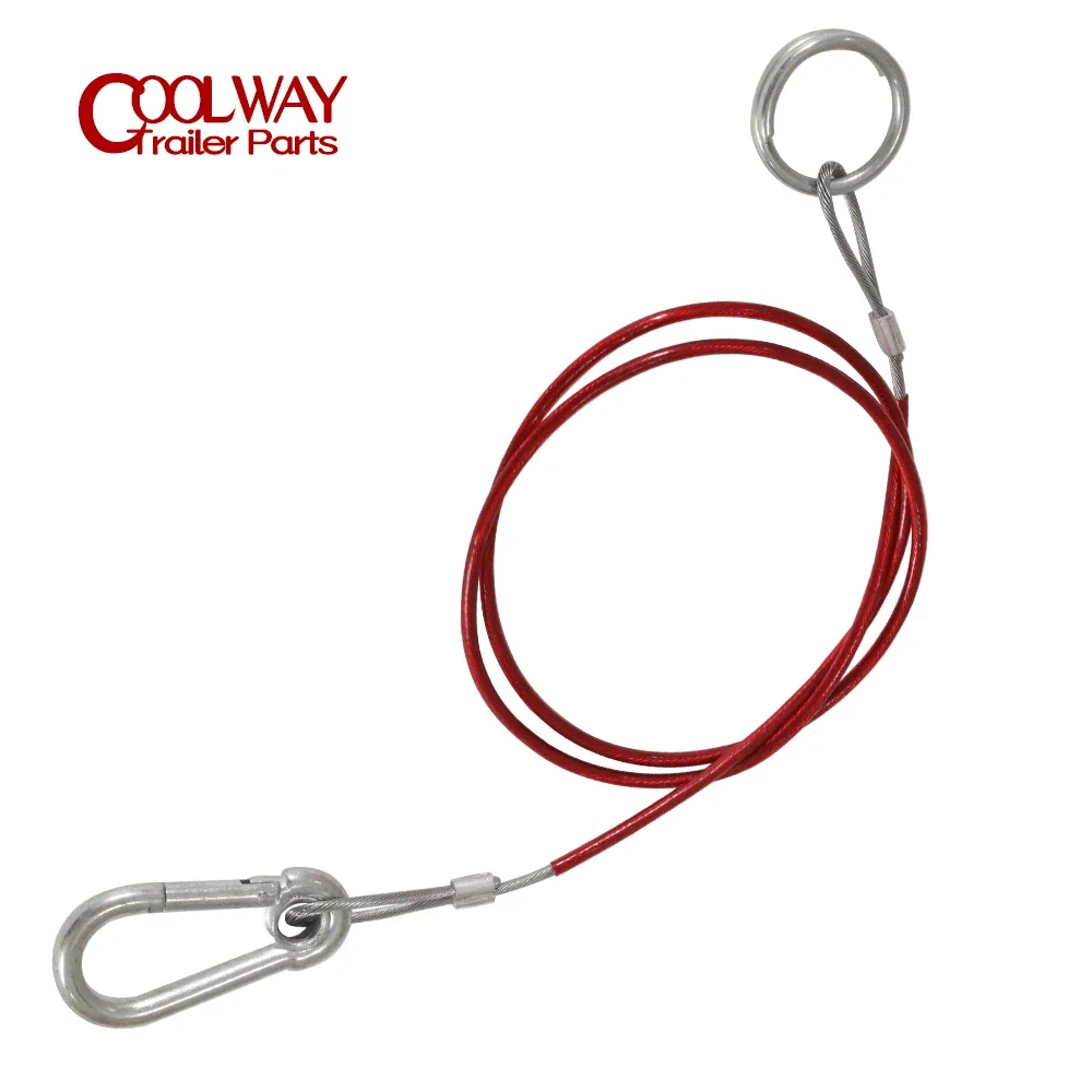 1 Meter Ring Trailer Caravan Brake Away Safety Cable Braked Hitch Accessory