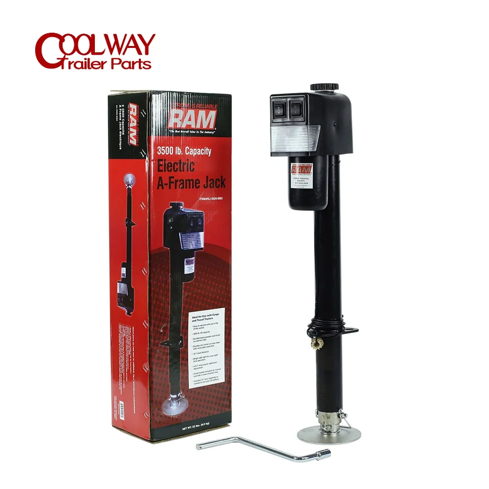 RAM 3500 Lbs Footplate A-Frame Electric RV Trailer Tongue Jack