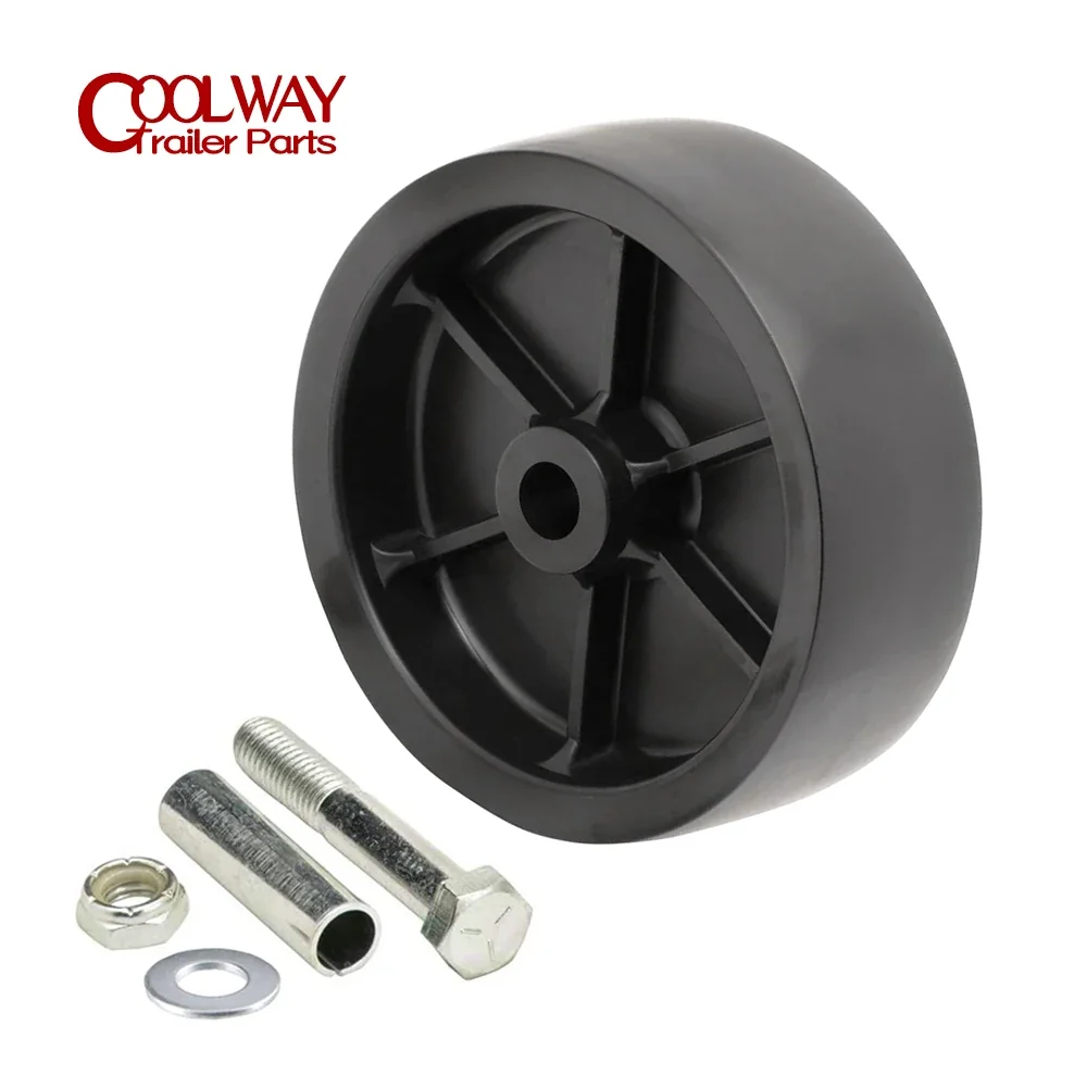 6 Inch Replacement Wheel Kit for Trailer Jack (1200lbs Capacity) - Jockey Wheel Spare Parts Accessories