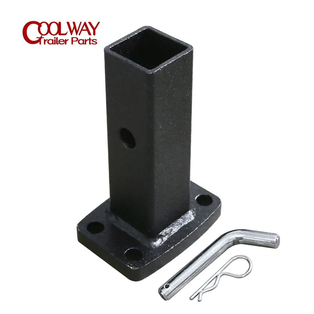 Trailer 50x50mm Pintle Hook Receiver Hitch Adapter Plate Mount Camper RV Parts Caravan Accessories