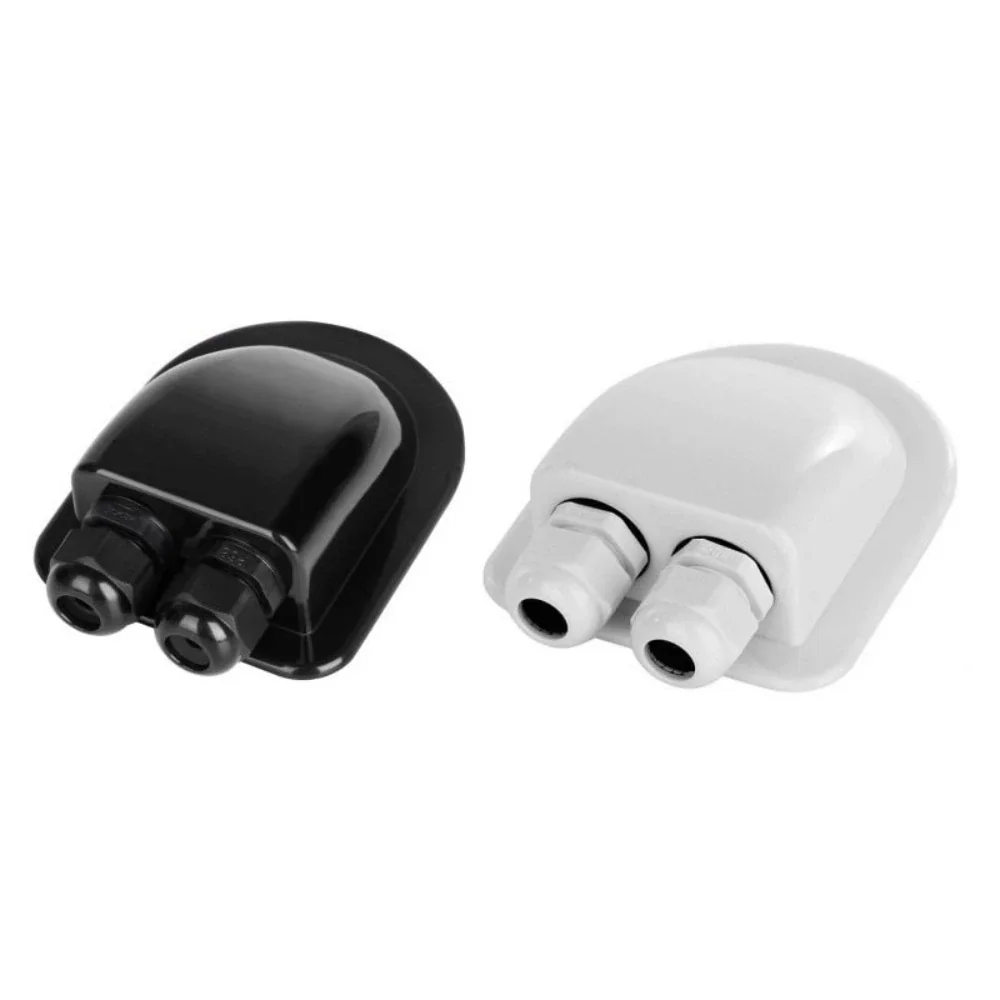 Single Wire Entry Gland Box for Solar Panels - Cable Motorhome White - Single Hole RV Yacht