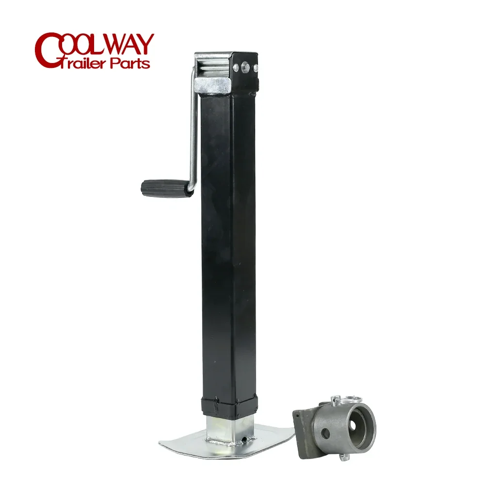 Heavy Duty 1500KG Side Wind Square Trailer Jack Removable Fixture Pipe Weld On Drop Leg Corner Steady Accessories