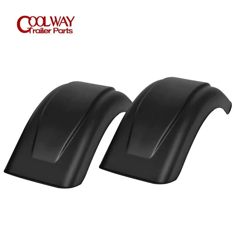 2 PCS High-Density ABS Axle Trailer Fender Black Mudguards for RV & Camper