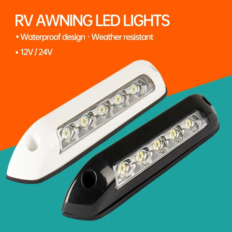 RV Retrofit Outdoor Lighting Kit - Porch Lights, Awning Lights, Display Lights - Wide-Angle LEDs - 12V/24V Universal