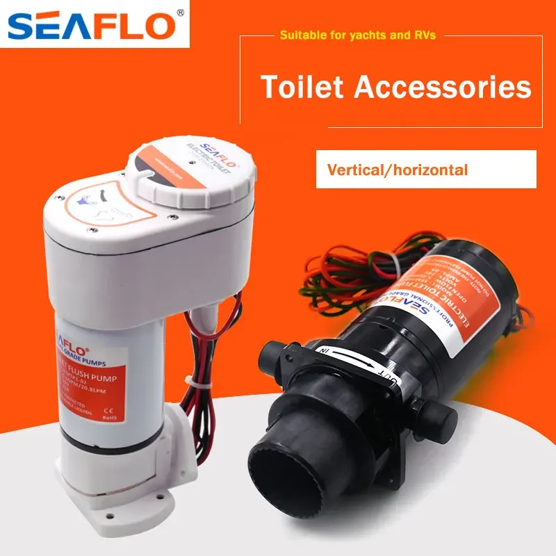 SEAFLO RV Toilet Pump Electric 12V/24V Boat & Marine Manual Pump Assembly