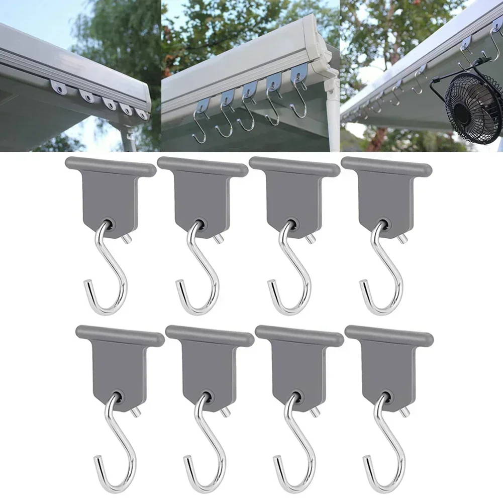 5/8/10X S-Shaped Camping Awning Hooks Clips for RV Tent Hangers, Caravan & Camper Accessories (4cm)
