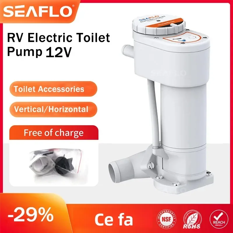 SEAFLO Electric Toilet Pump for RV Boat Yacht 12V/24V Marine Toilet Assembly Accessories