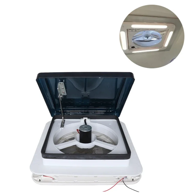 12V RV Ventilation Fan Manual Control LED Fan Roof Exhaust Vent for Camper, Caravan & Camping Cars