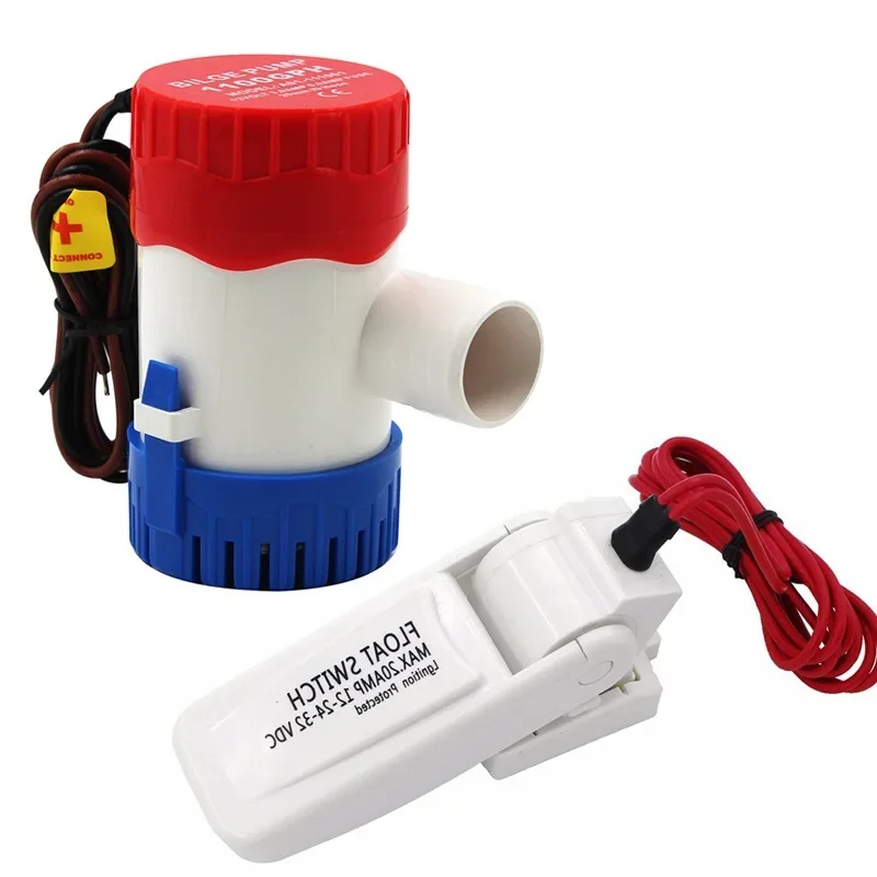DC 12V/24V Bilge Pump 350-1100GPH Electric Water Pump for Boats, Seaplanes, RVs & Motorhomes.