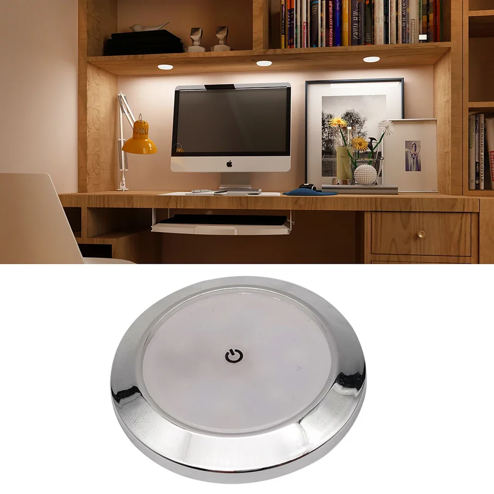 1x LED Touch Light Dome 10-30V RV Caravan Ceiling Lamp, Round Roof Light for Car, Boat, Yacht and Camping