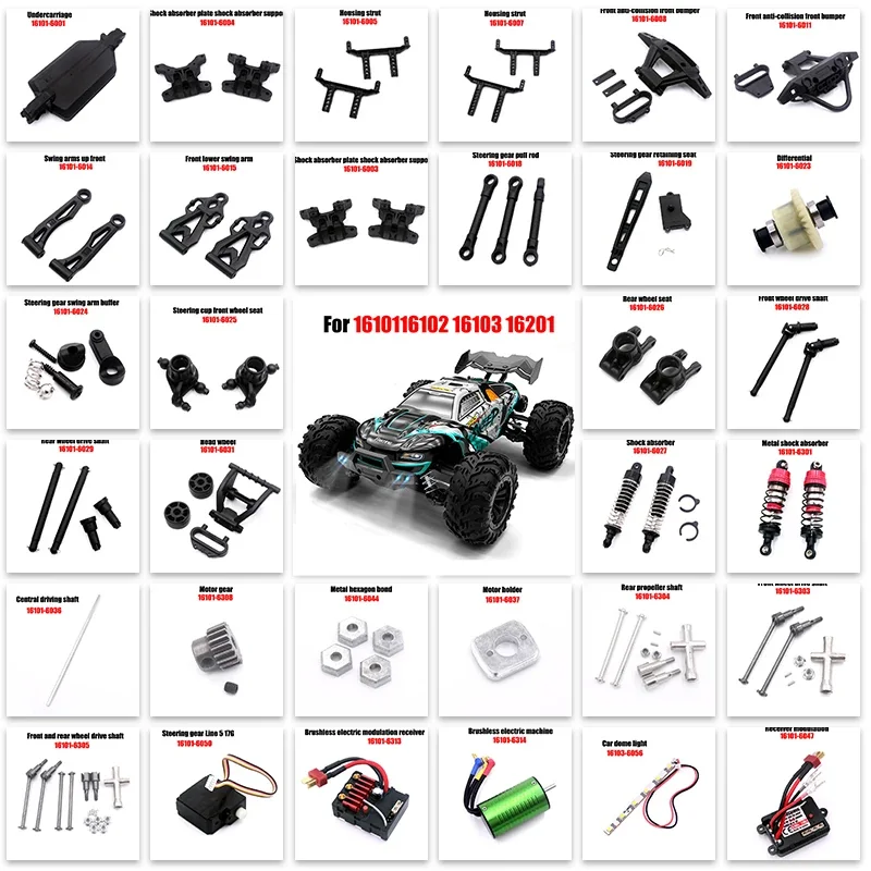 Brushed RC Car Accessories 6028 6029 6030 6031 High Speed Upgrade Parts for SCY 16101 16102 16103 16201 Toy Car
