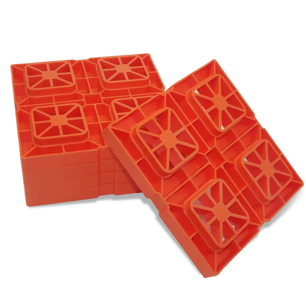 Leveling Pad Heavy Duty RV Leveling Blocks Interlocking Leveling Pads Caravan Wheel Chock Anti-Slip Tire Block for Camper and Car