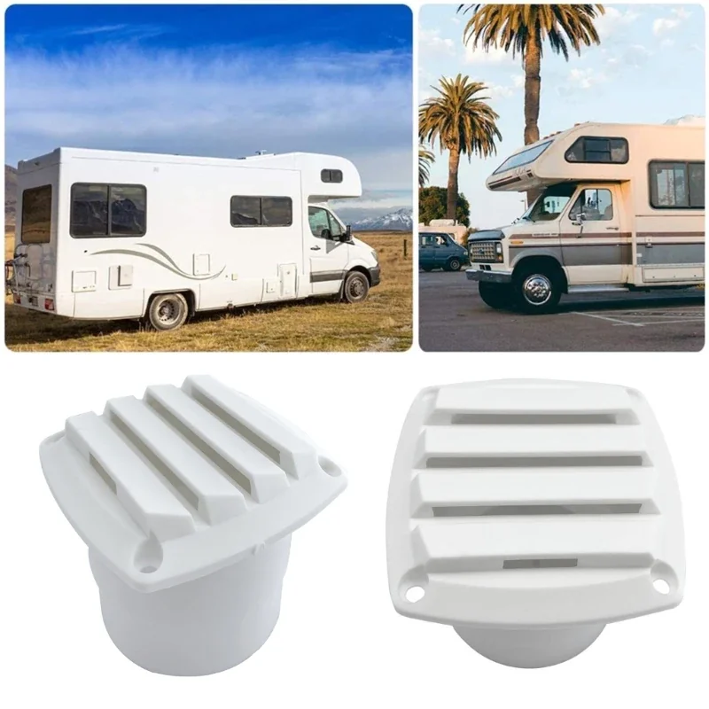 3" Air Vent ABS Louver White Grille Cover, Exhaust Vent for RV Motorhome Bathroom/Office/Kitchen Ventilation