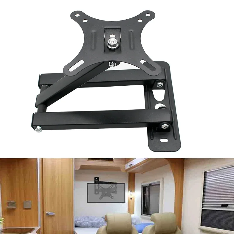 RV Indoor Folding TV Hanger 14-42 Inch Ceiling Lift Stand for Monitor, Car, Caravan and Kitchen Dining Room