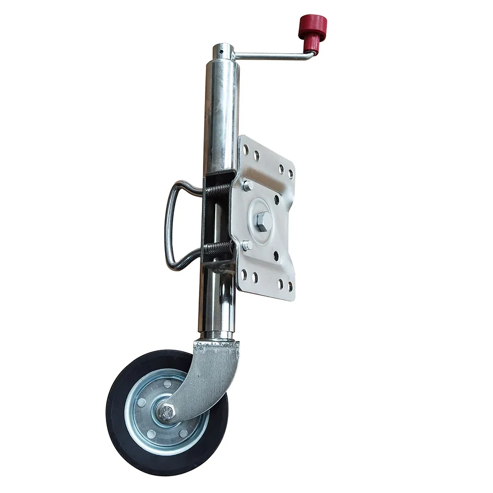 6-Inch RV Trailer Jack Guide Wheel Front Bracket Manual Support Leg Yacht
