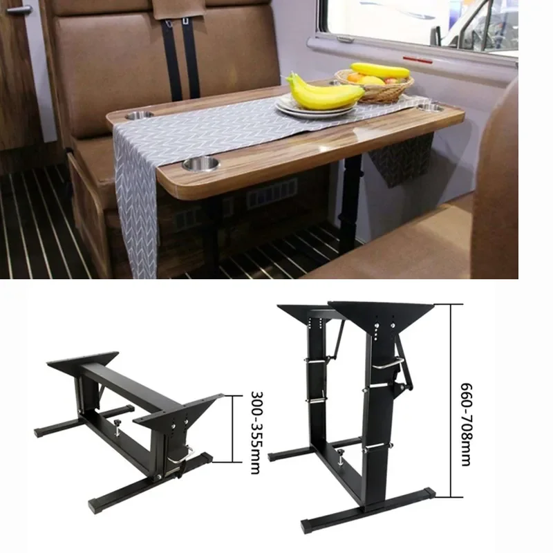 Adjustable RV Table Leg Folding RV Modified Camping Carrying Convenient Iron Double Leg Table Stand
