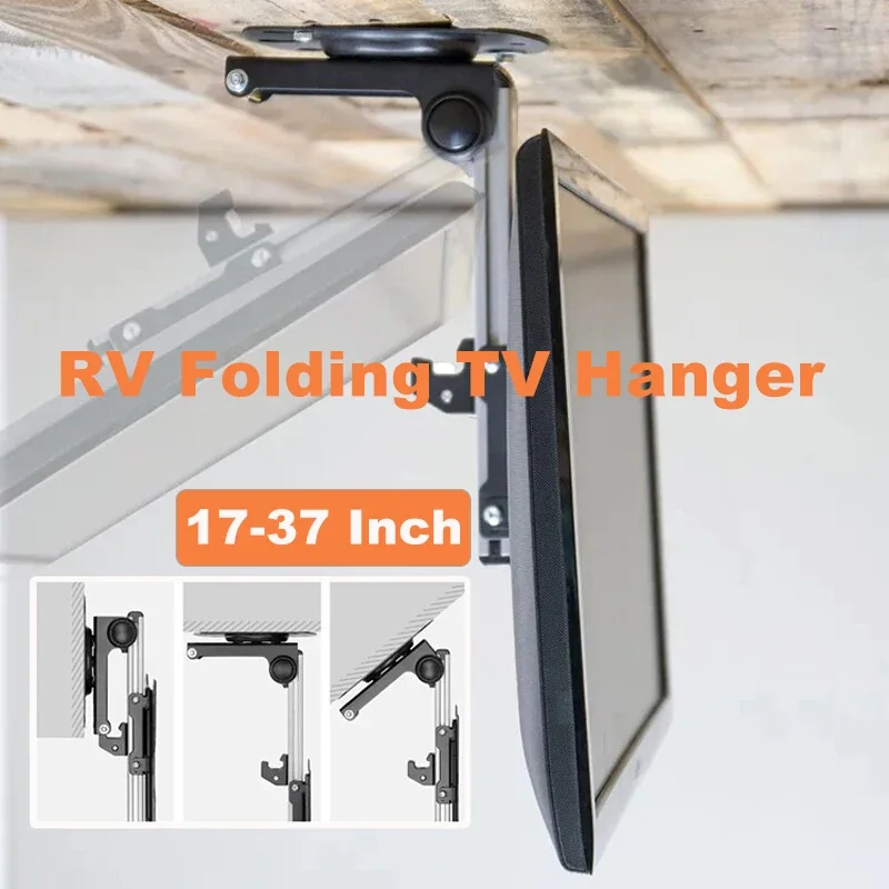 17-37 Inch RV Folding TV Hanger, Ceiling Lift Stand for Car Monitor, Kitchen Dining Caravan Motorhome TV Holder Accessories Let me know if you need help with any other product titles!