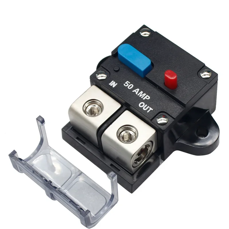 50A/60A/80A/100A/150A/200A/250A/300A AMP Circuit Breaker Fuse Reset Waterproof Security Fuse Accessories for Car & Boat