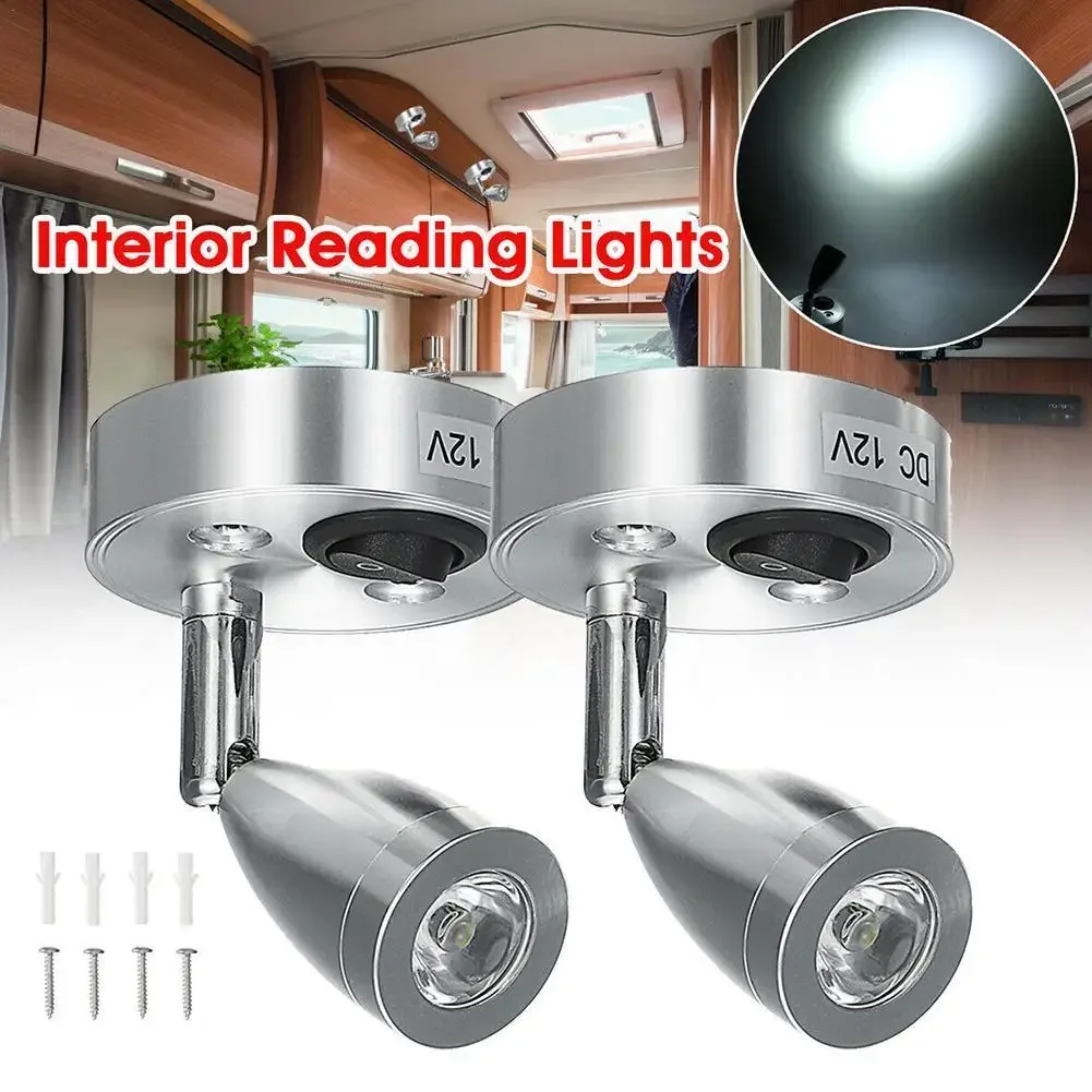 12V LED Interior Reading Lights Wireless Portable RV Campervan Boat Auto Lamp