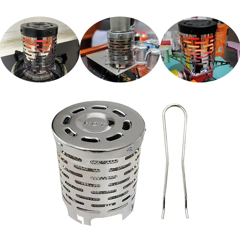 Mini Portable Gas Heater Stove Outdoor Camping Warming Steel Cover Model: [Model Number] Wear-ResistantLet me know if you need help with any other product titles!