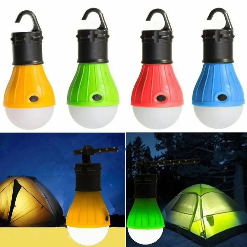 Portable 3LED Camping Lantern - Hanging LED Camp Light for RV, Tent & Fishing