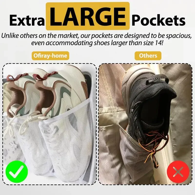 Multifunctional Shoe Pocket Caravan Organizer Bedside Caddy RV Organizer Mesh Storage