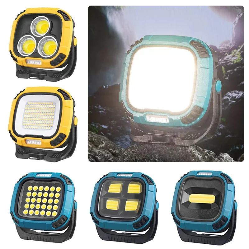 Rechargeable Portable LED Spotlight Strong Light Flashlight - Model M1080 60W, Magnetic Base for RV, Camping, Fishing & Emergency Use.