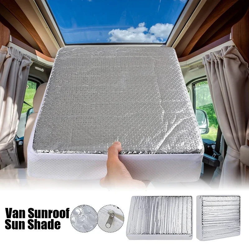 1pc RV Sunroof Sun Shade Insulator Aluminum Film Block UV Motorhome Roof Vent UV Reflective Sunshade Accessories
