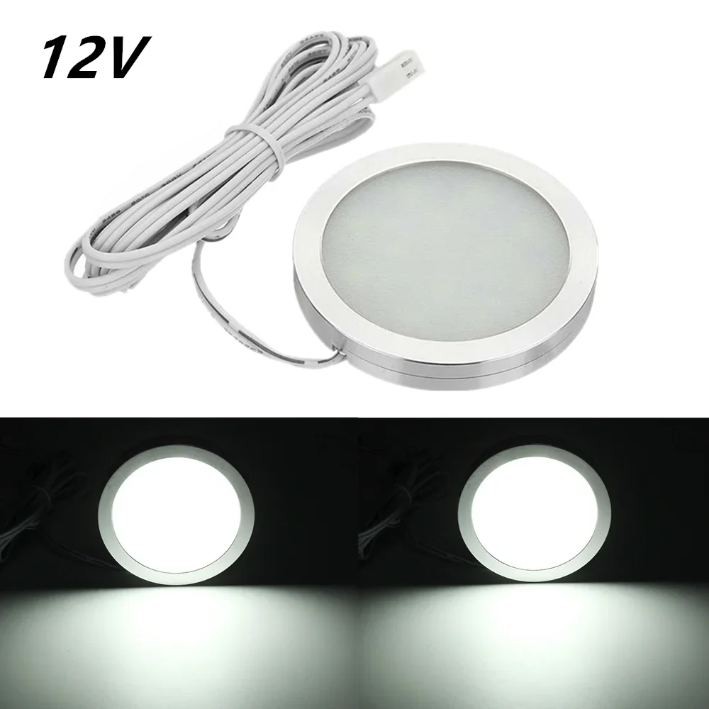 12V 3 Color Recessed Ceiling Lamp, LED Indoor Reading Light for Caravan, Camper, Boat, and RV