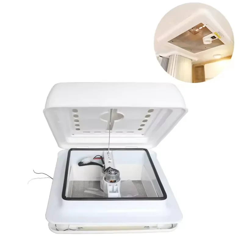 Campervan Accessories Modified Roof Vent Hatch 280*280MM Opening Size Van Exhaust Roof Fan for Camper RV Trailer Ventilated