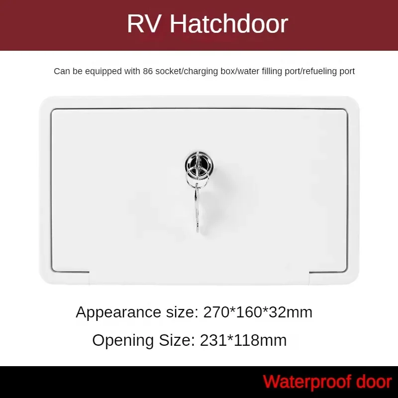 BAF213RV Hatchdoor Waterproof White Anti-UV ABS Lockable Caravan Camper Parts Hatch Retrofitting Accessories