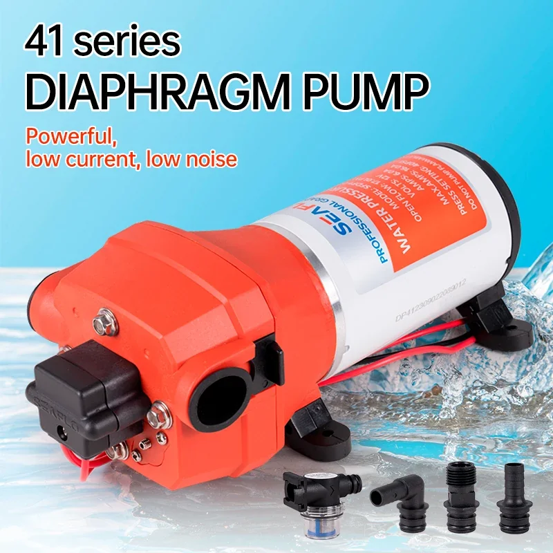 Seaflo 41 Series 12V/24V DC Diaphragm Self-Priming Auto Booster Pump for Yacht & RV Caravan