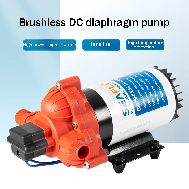 SEAFLO Brushless Diaphragm Pump, 12V 33 Series, L/min Marine Self-Priming Pump for Yacht & RV