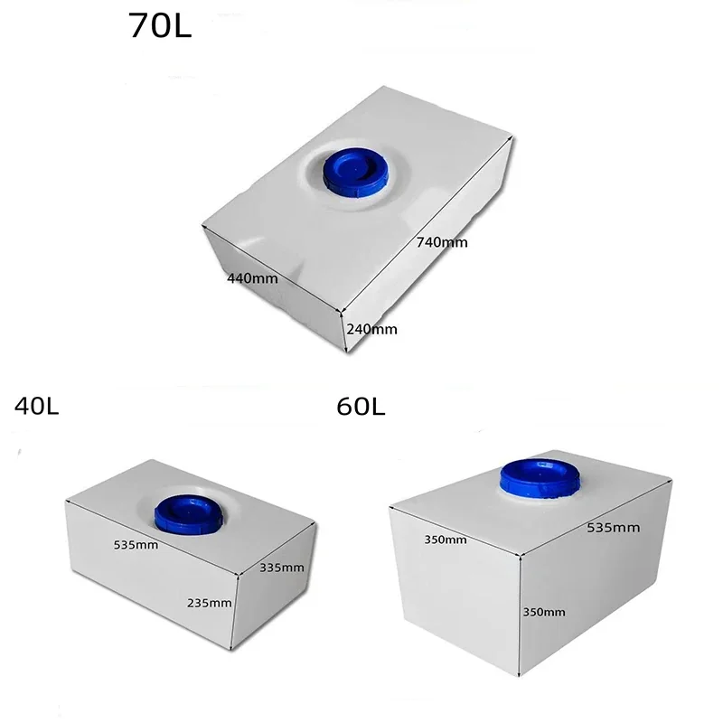 40L/60L/70L RV Water Tank, Horizontal Car Water Tank, Plastic Bucket, High Temperature Square Water Tank