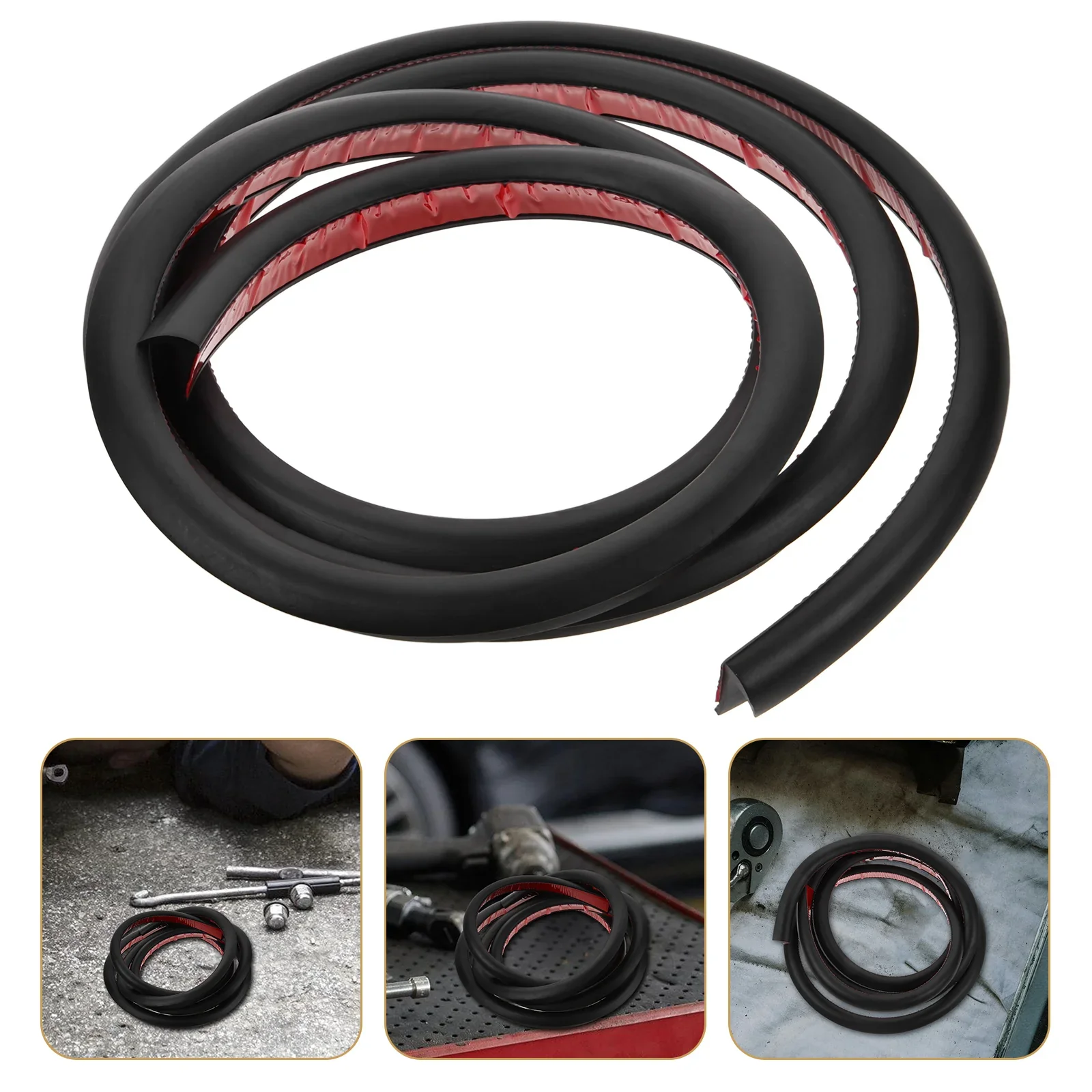 Black Self-Adhesive RV Rain Gutter Drip Rail Roof Diversion Strips Flexible Molding