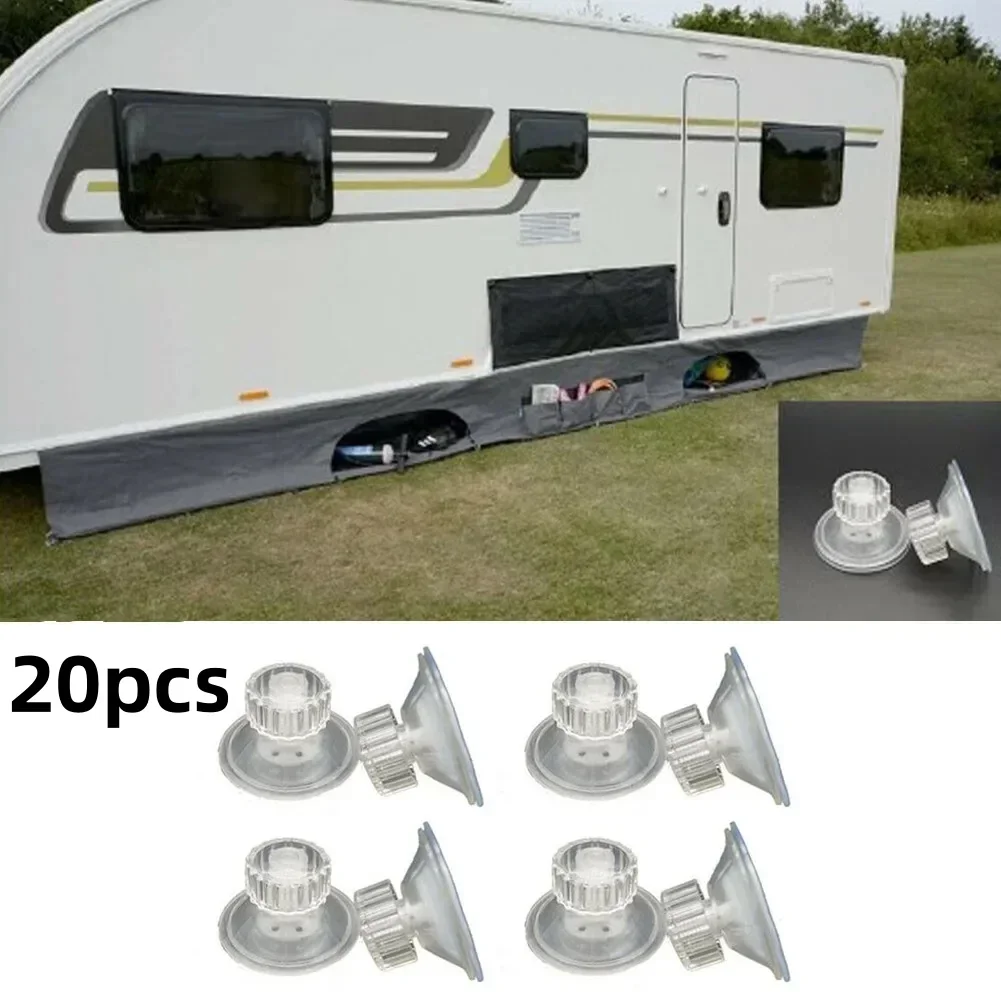 20x High-Grip Awning Suction Cup Fixing Pads for Caravan, Motorhome & Camper Organizer - Securing Hook & RV Accessories