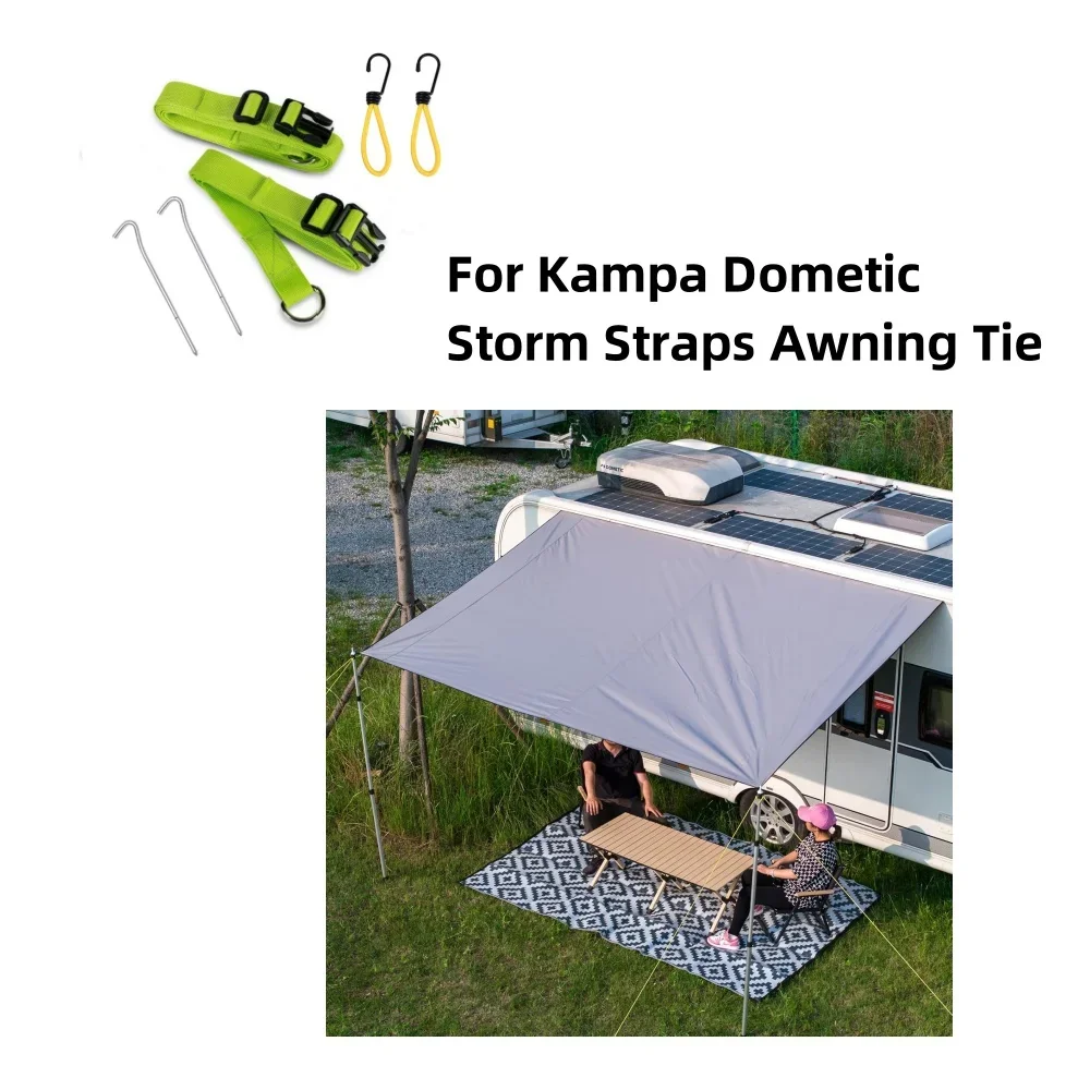 Caravan Motorhome Air Canopy Tent Green Awning Straps for Kampa Dometic Storm Straps Awning Tie-Down Kit RV Accessories