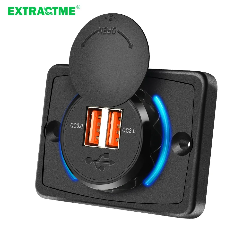 RV Modification Charge Camper 12-24V Dual USB Charger for Caravan, Bus & Boat QC PD Charger