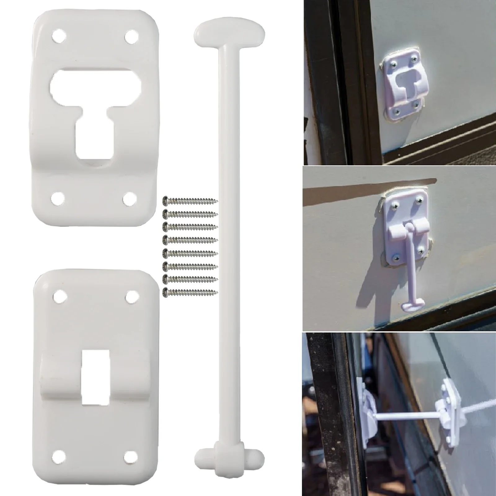 15cm/6" T-Style Car RV Camper Entry Door Latch Hatch Retainer Clip Hook Caravan Boot Replacement Accessorie