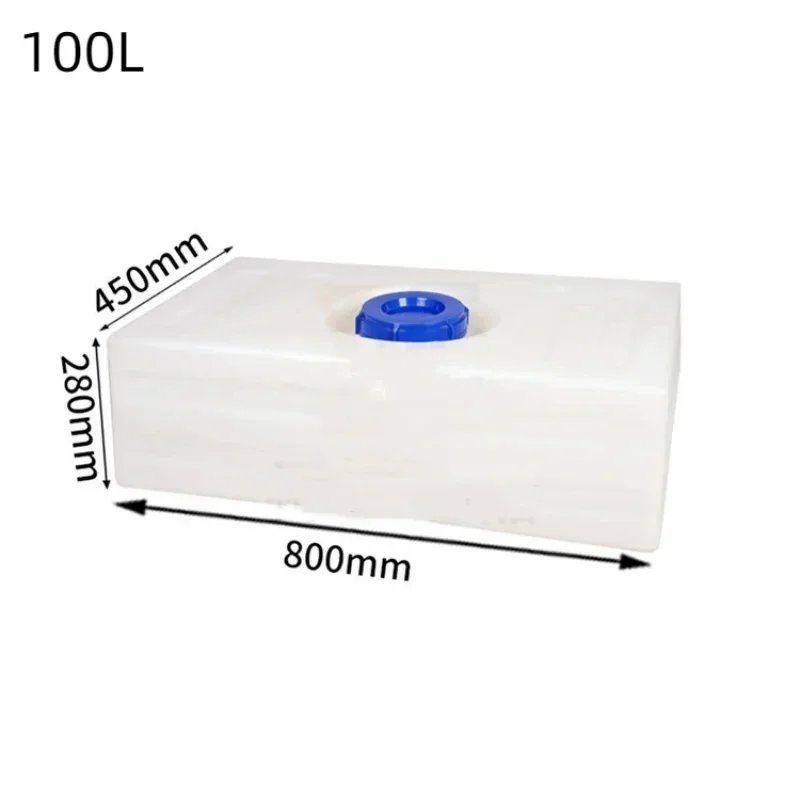 RV Horizontal 100L Car Mounted Water Tank, Plastic Diesel Transport Bucket, Thickened PE Fresh Water Container for Campers and Boats