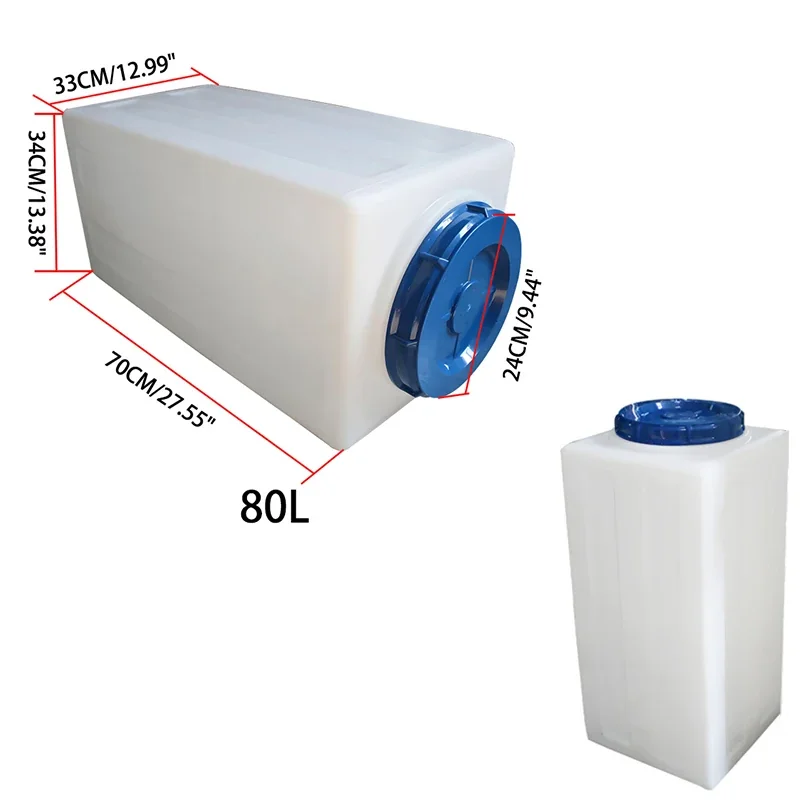 80L RV Water Tank Vertical Plastic Square High Temperature