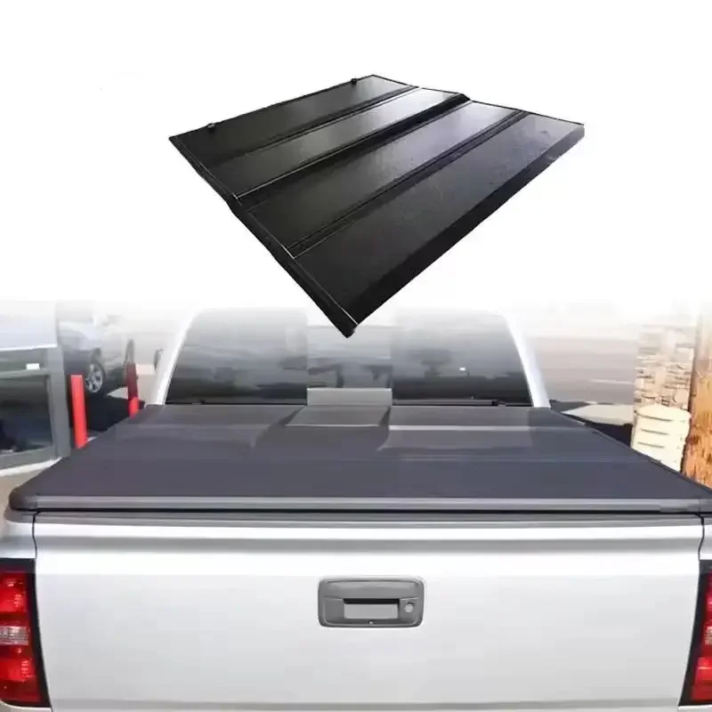Exclusive Customization in Russia Pickup Truck Bed Four Fold Hard Four Fold Tonneau Cover for FORD F450 2008