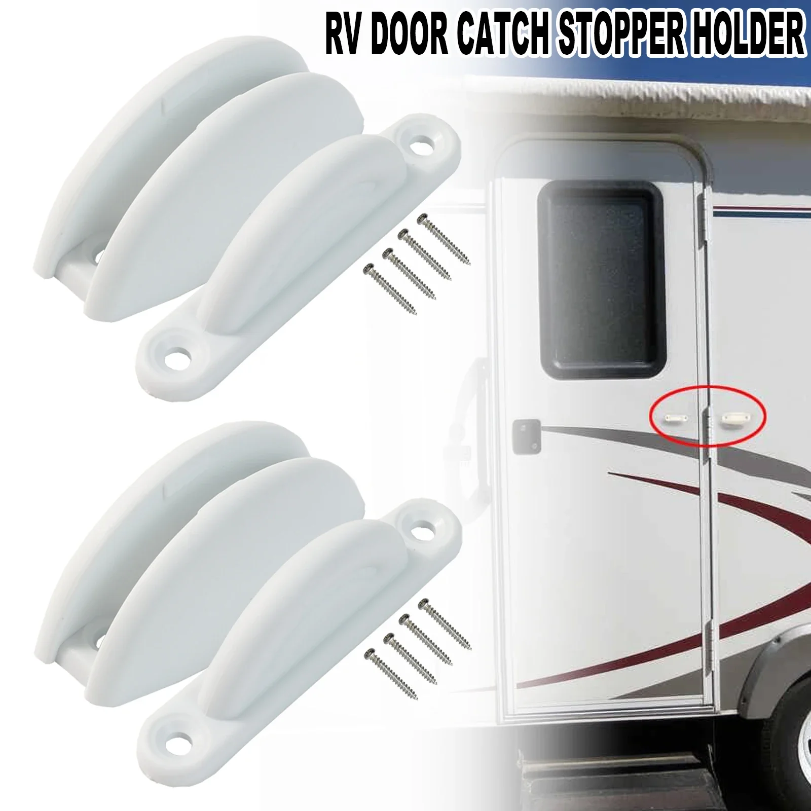 1/2x Car RV Door Holder Latch Entry Door Catch Latch Retainer Limiter Holder for Trailer Camping Camper Caravan Accessories