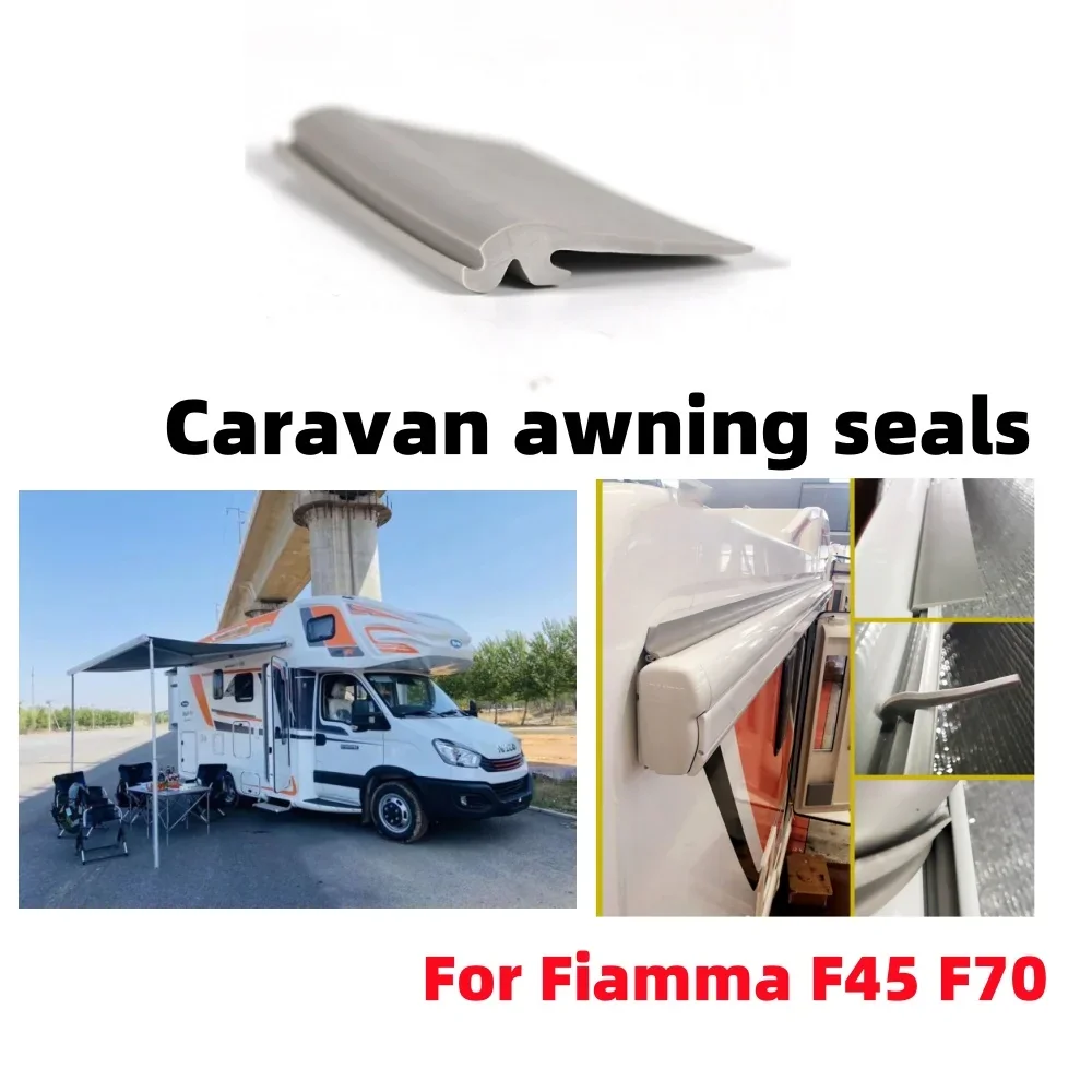 100cm Rain Rubber Guard Seal for Fiamma F45 F70 Awning Kit, Awning Adapter Curved Walls Auto Exterior Protection