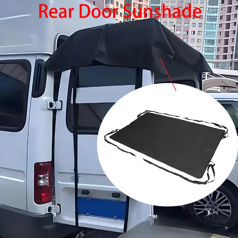 RV Transport Vehicle Tailgate Sunshade 600D Oxford Cloth Waterproof Black
