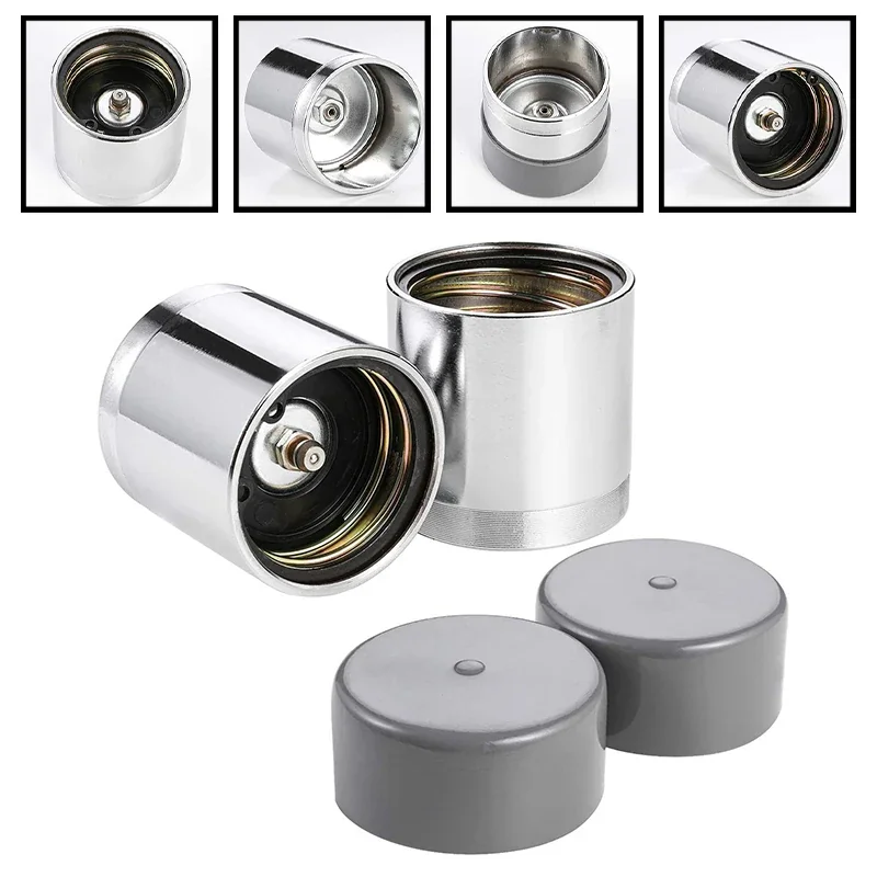 2Pcs Bearing Protector Trailer Bearing Oiler Caps Dust Covers for Boat Trailer Wheel Hub Cap (RV Parts)