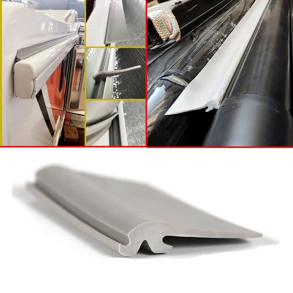 Rain Rubber Guard Seal for Fiamma F45 & F70 Awning Kit, Adapter for Curved Walls, Sold Per Meter