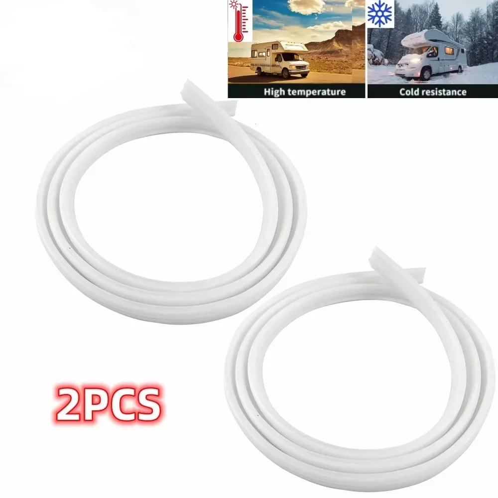 2 Pack RV Roof Vent Seal - 51" TPE Rubber Camper Vent Fan Gasket for Caravan Exterior Waterproofing