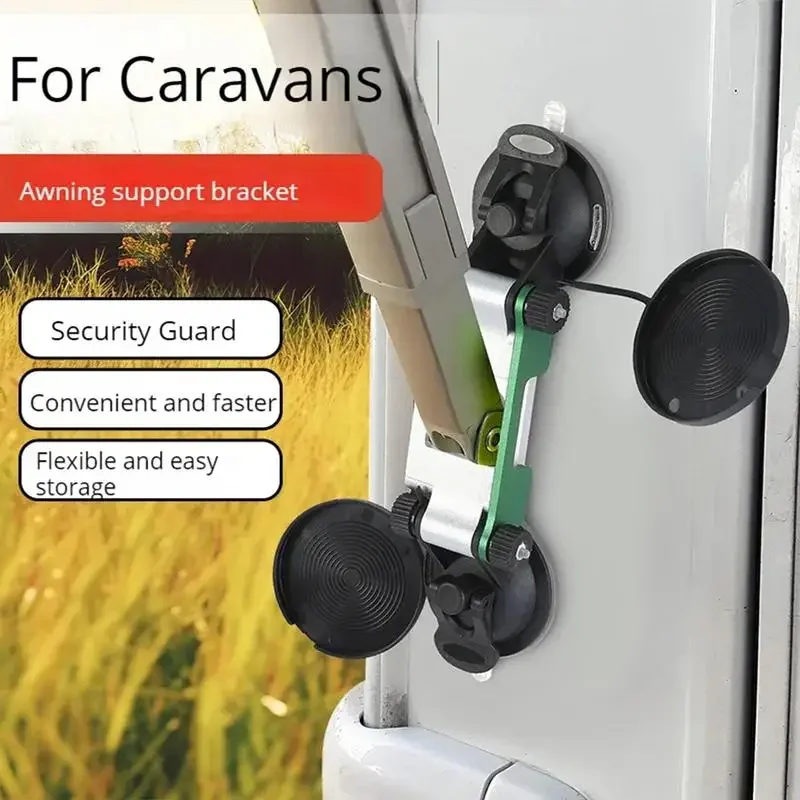 Heavy Duty Suction Cup RV Awning Fixed Support Bracket - Rugged Construction for Camping & Traveling